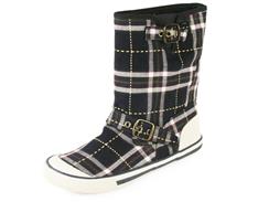 Short Plaid Vegan Boot