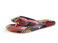 Argyle Bow flip flops by Punk Rose