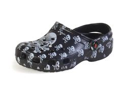 Skull and Crossbones Kids Vegan Clogs
