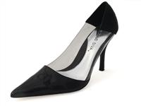 Vegan Patent Clear-Sided Pumps