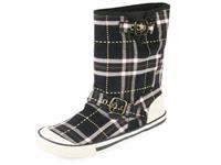 Short Plaid Vegan Boot