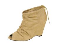 Isaac Peep-Toe Wedge Bootie