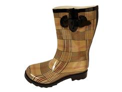 British Plaid Rain Boot